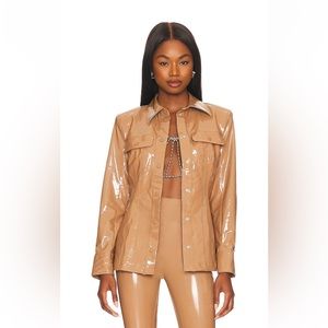 Camila Coelho Taurus Shacket in Brown